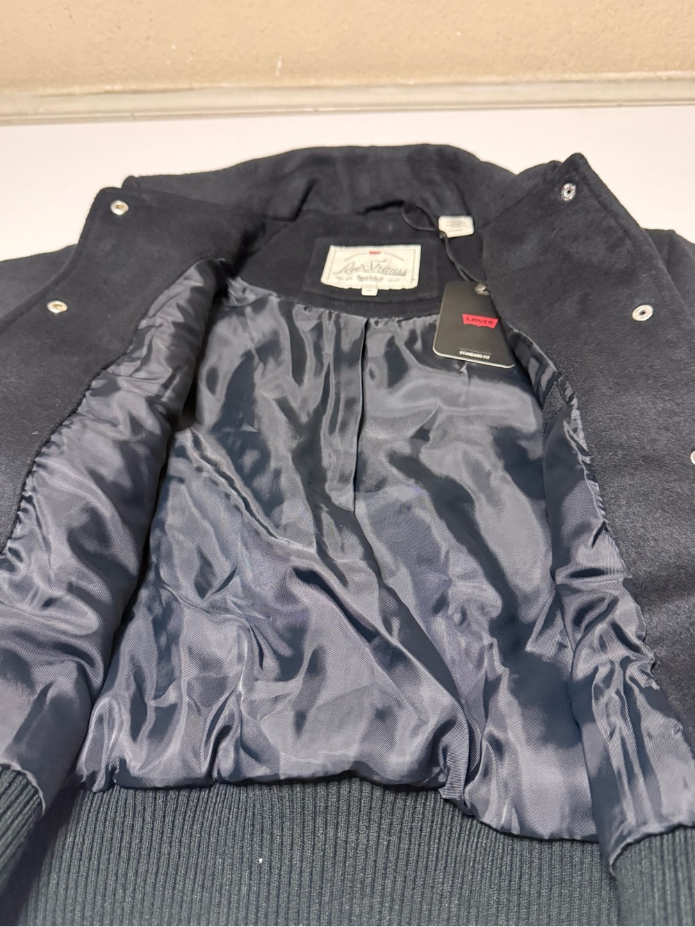 LEVI'S Rodeo Embroidered Wool Blend Varsity Jacket - Picture 11 of 13